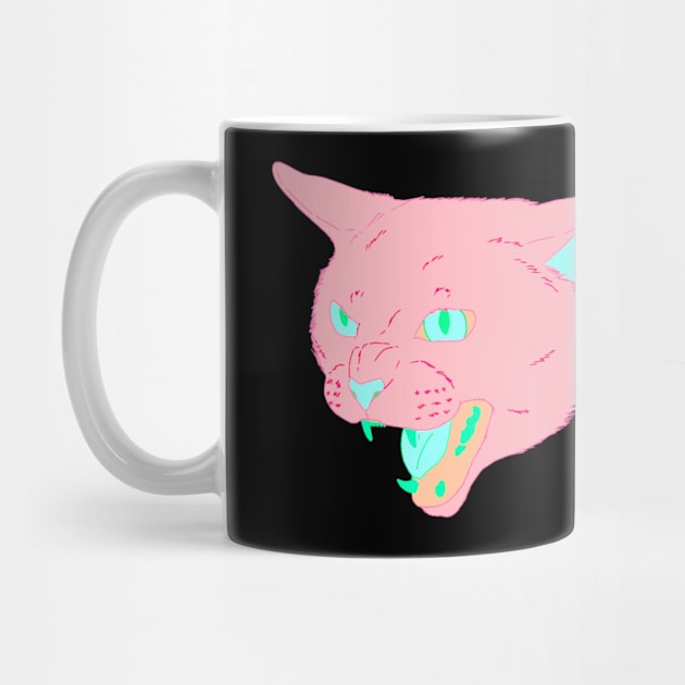 Vaporwave Cat - Strawberry by Basicallyimbored